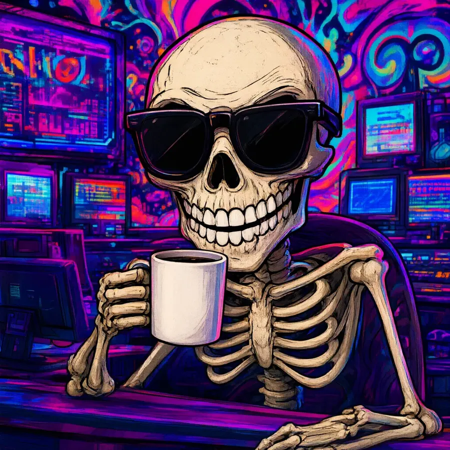 Troll Skeleton hosting the after-hours segment